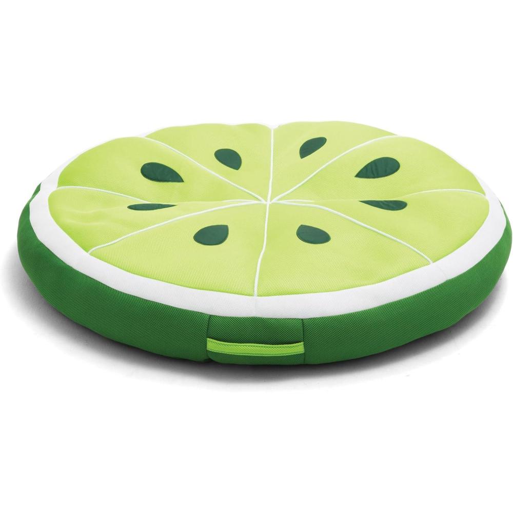 imageBig Joe Fruit Pool Floats No Inflation Needed Quick Draining Fabric Round Loungers and Pool NoodlesLime