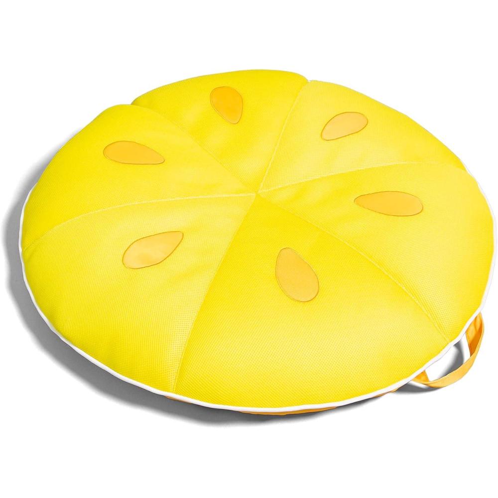 imageBig Joe Fruit Pool Floats No Inflation Needed Quick Draining Fabric Round Loungers and Pool NoodlesSmall Lemon