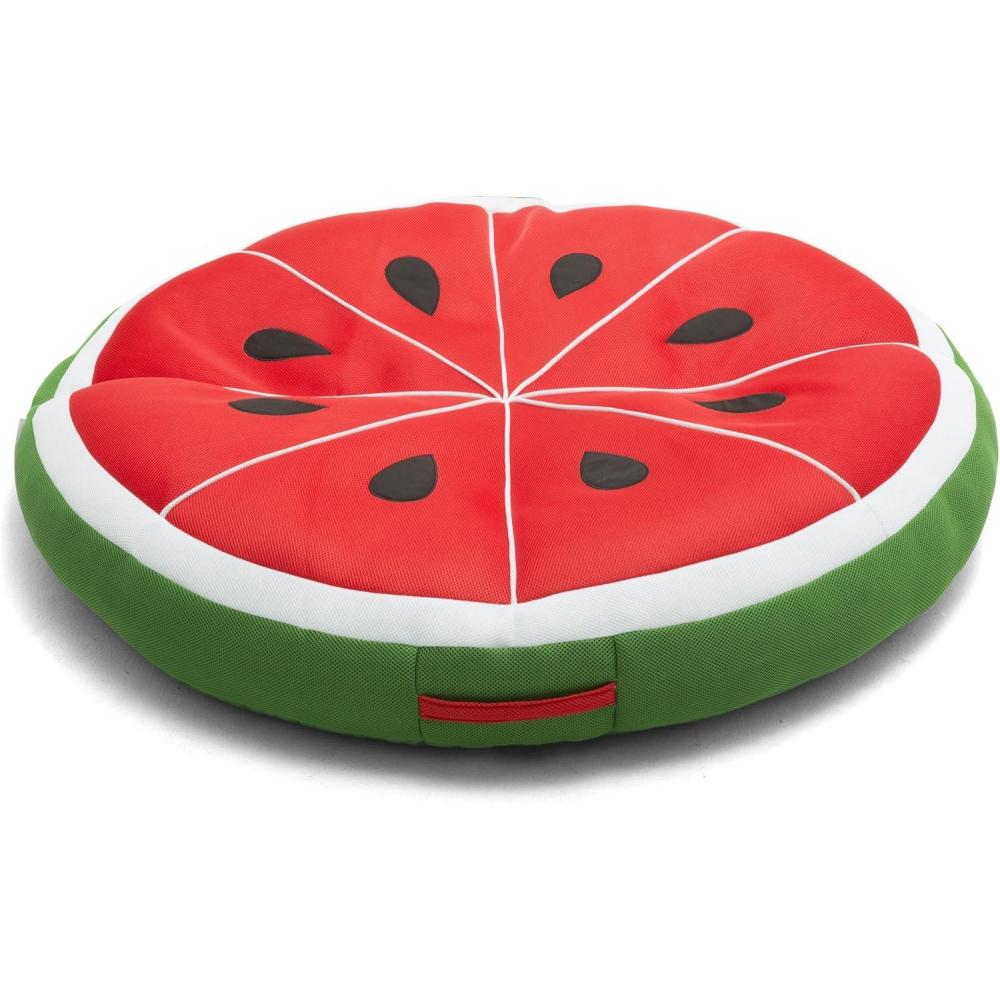 imageBig Joe Fruit Pool Floats No Inflation Needed Quick Draining Fabric Round Loungers and Pool NoodlesWatermelon