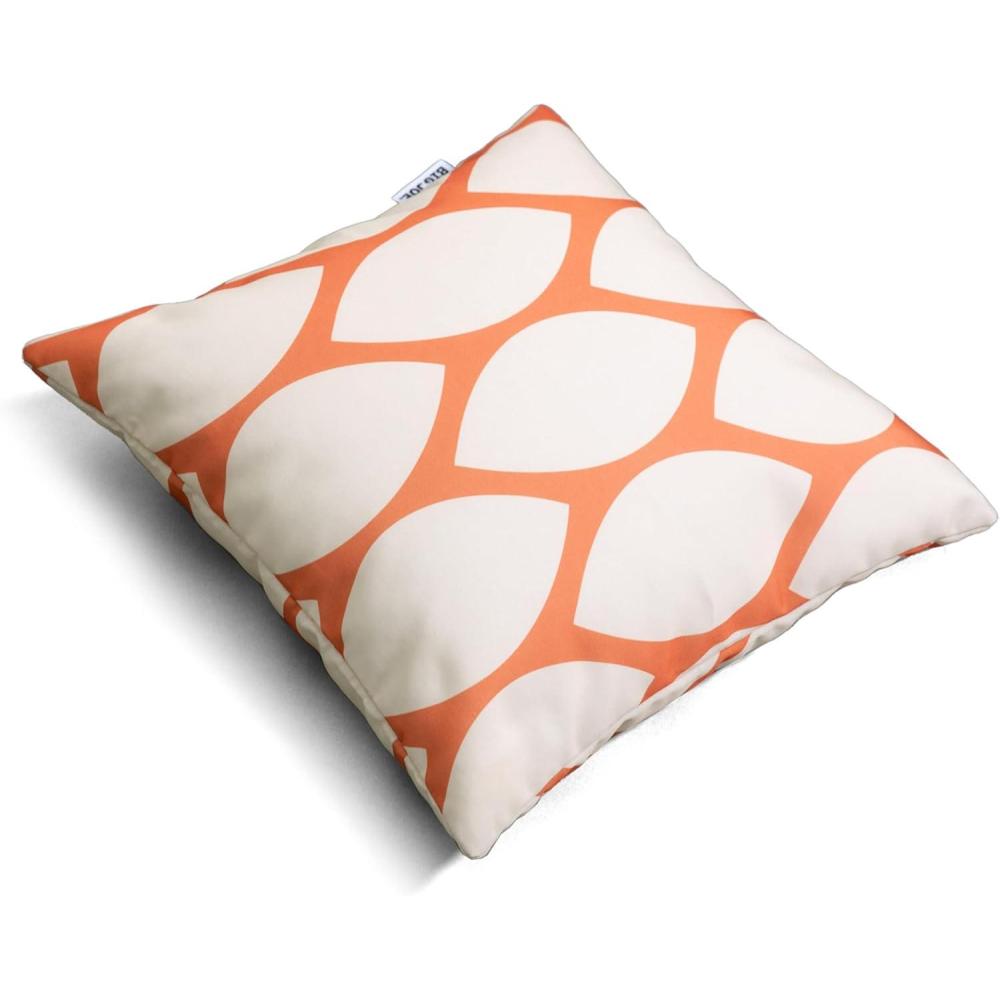imageBig Joe Square Pillow Weatherproof Bean Bag Decor Lakeshore Intertwist Weather Resistant UVProtected Fabric 16 inchesPaprika Bella
