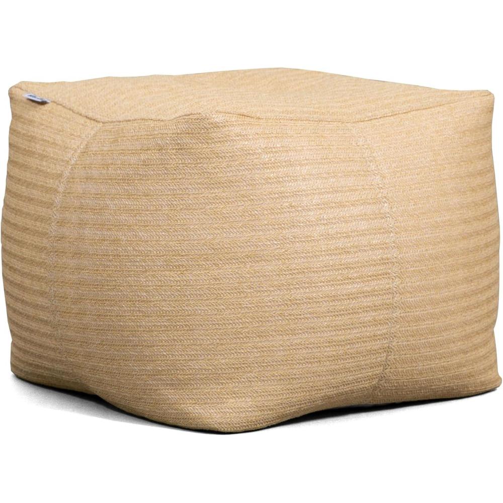 imageBig Joe Tuft Weatherproof Bean Bag Chair Sage Intertwist Weather Resistant UVProtected Fabric 3 feet TeardropNatural