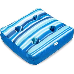 Big Joe Captain’s Caddie No Inflation Needed Pool Float Drink Holder, Blurred Blue Double Sided Mesh, Quick Draining Fabric, 2 feet