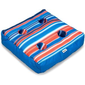 Big Joe Captain’s Float No Inflation Needed Pool Lounger, Double Sided Mesh, Quick Draining Fabric(Blurred Americana)