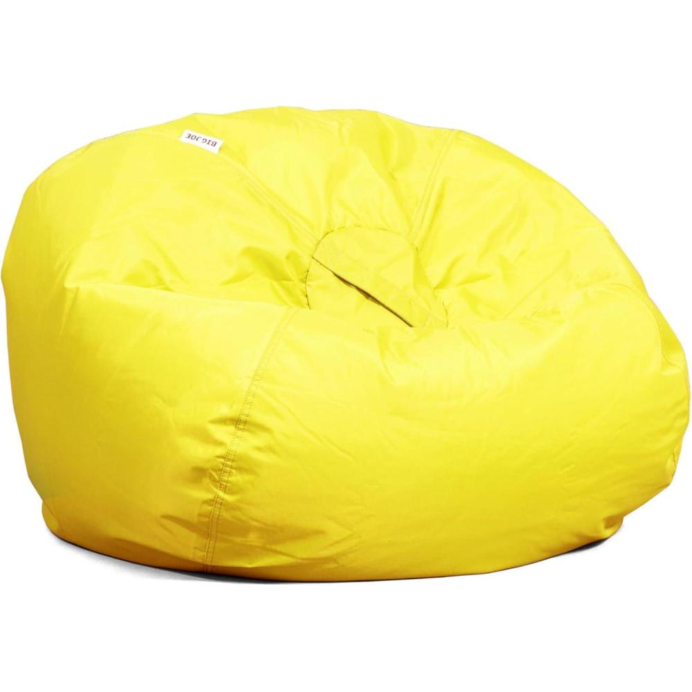 imageBig Joe Classic Bean Bag Chair Sapphire Smartmax Durable Polyester Nylon Blend 2 feet RoundButtercup