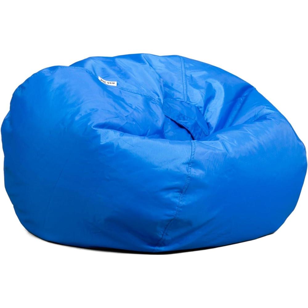 imageBig Joe Classic Bean Bag Chair Sapphire Smartmax Durable Polyester Nylon Blend 2 feet RoundSapphire