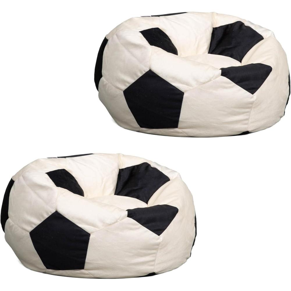 imageBig Joe Classic Bean Bag Chair Sapphire Smartmax Durable Polyester Nylon Blend 2 feet RoundSoccer Ball