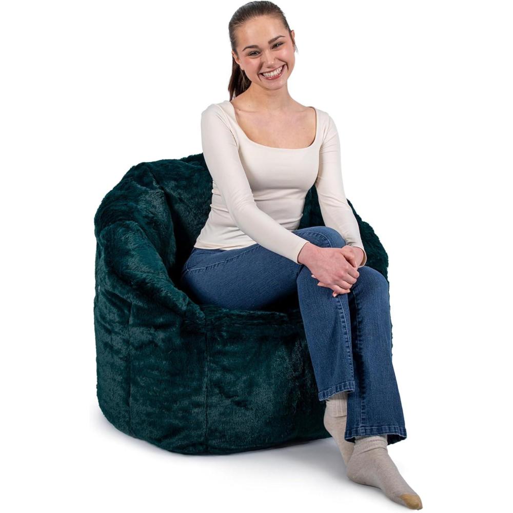 imageBig Joe Milano Beanbag Chair Stretch Limo Black SmartmaxEmerald