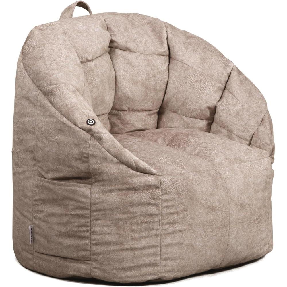 imageBig Joe Milano Beanbag Chair Stretch Limo Black SmartmaxLunar Gray