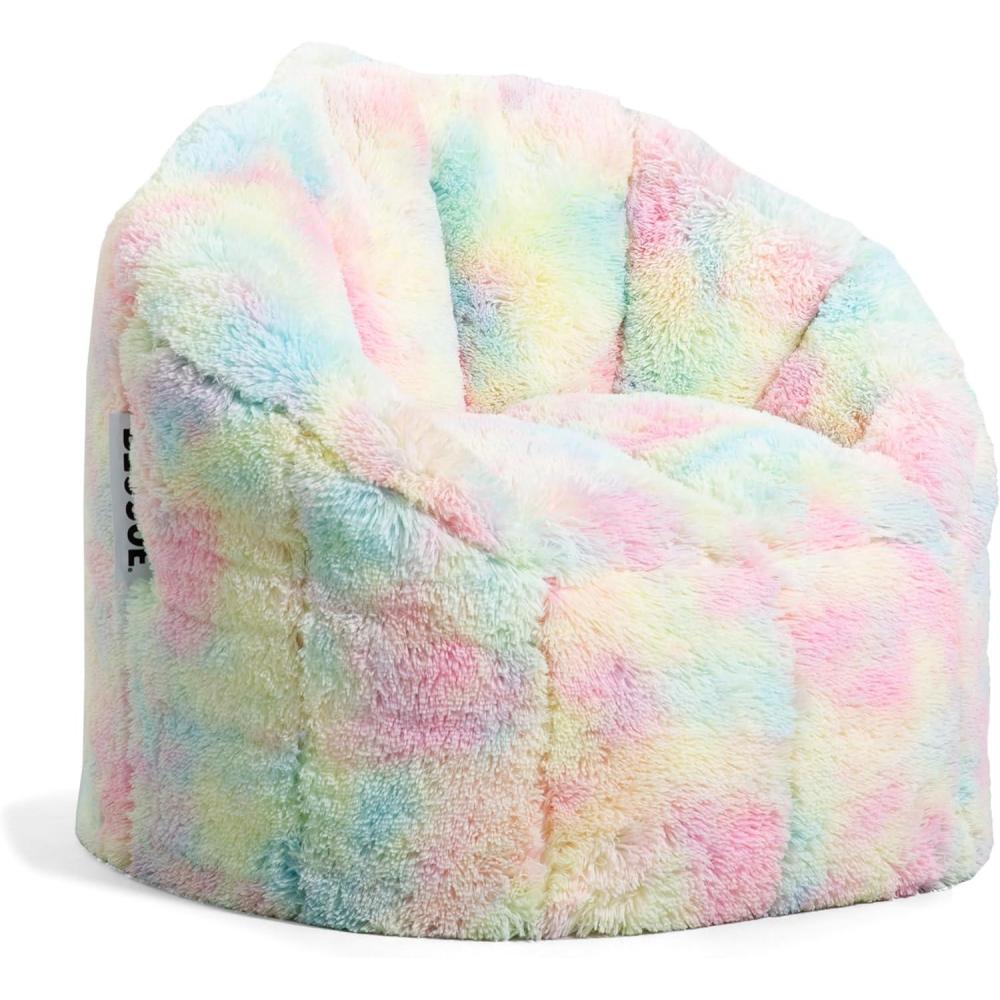 imageBig Joe Milano Beanbag Chair Stretch Limo Black SmartmaxUnicorn Rainbow