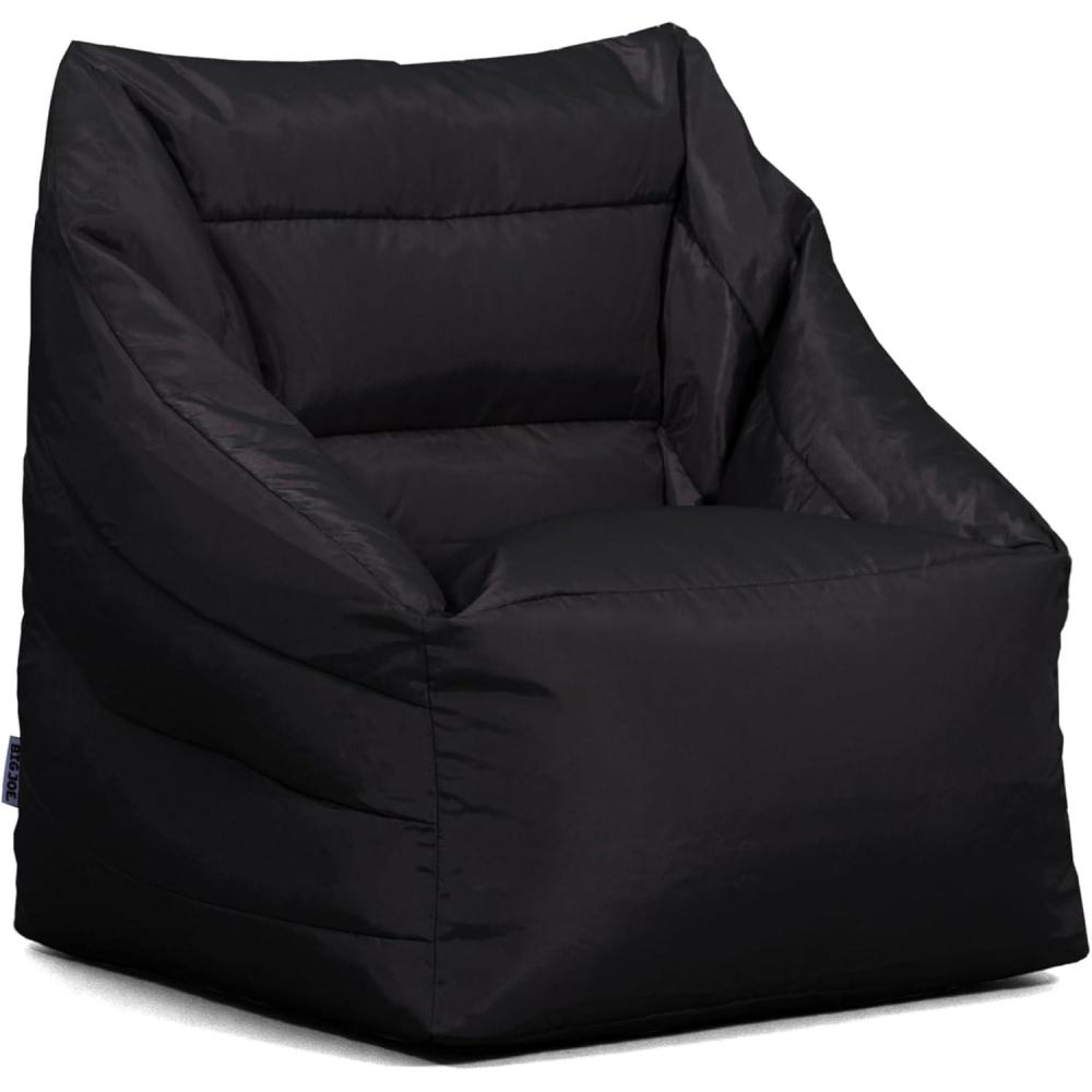 imageBig Joe Aurora Bean Bag Chair Black Smartmax Durable Polyester Nylon Blend 22 feetBlack