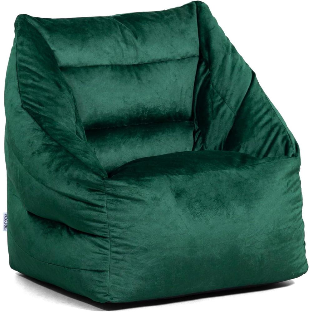 imageBig Joe Aurora Bean Bag Chair Black Smartmax Durable Polyester Nylon Blend 22 feetDeep Emerald