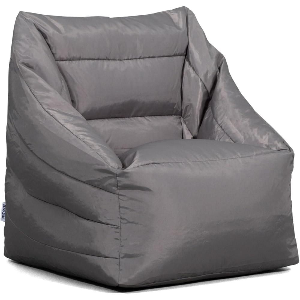 imageBig Joe Aurora Bean Bag Chair Black Smartmax Durable Polyester Nylon Blend 22 feetGraphite