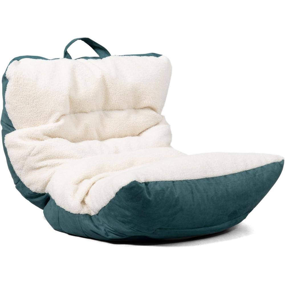 imageBig Joe Roma Bean Bag Chair Shadow Graphite Vintage Suede 3 feetOatSage