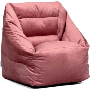Big Joe Aurora Bean Bag Chair, Black Smartmax, Durable Polyester Nylon Blend, 2.2 feet(Toasted Mauve)