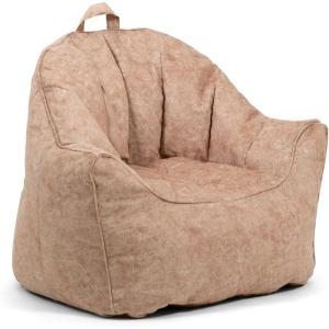Big Joe Roma Bean Bag Chair, Shadow Graphite Vintage Suede, 3 feet(Fawn)