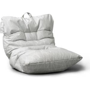 Big Joe Roma Bean Bag Chair, Shadow Graphite Vintage Suede, 3 feet(Moonstone Tessellation)