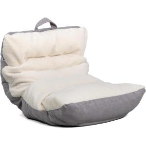 Big Joe Roma Bean Bag Chair, Shadow Graphite Vintage Suede, 3 feet(Oat/Graphite)