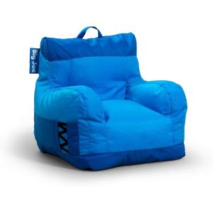 Big Joe Roma Bean Bag Chair, Shadow Graphite Vintage Suede, 3 feet(Sapphire Blue)