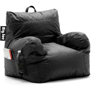 Big Joe Roma Bean Bag Chair, Shadow Graphite Vintage Suede, 3 feet(Stretch Limo Black)