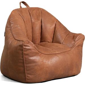 Big Joe Roma Bean Bag Chair, Shadow Graphite Vintage Suede, 3 feet(Tan)