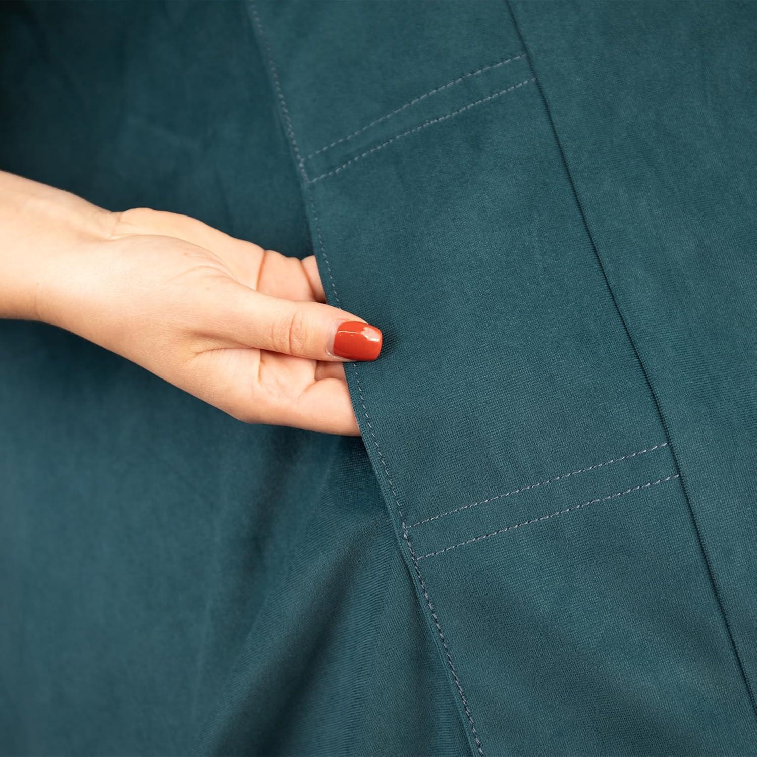 imageBig Joe Fuf XL Foam Filled Bean Bag Chair with Removable Cover Deep Sea Velveteen Durable Woven Polyester 5 feet GiantDeep Sea