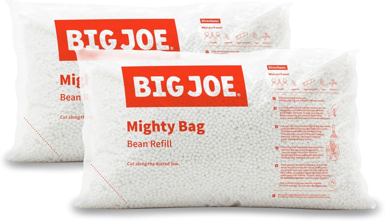 imageBig Joe Fuf XXL Foam Filled Bean Bag Chair with Removable Cover Black Plush Soft Polyester ampamp Fuf Small Foam Filled Bean Bag Chair Black Plush Soft Polyester 2 feetBlack