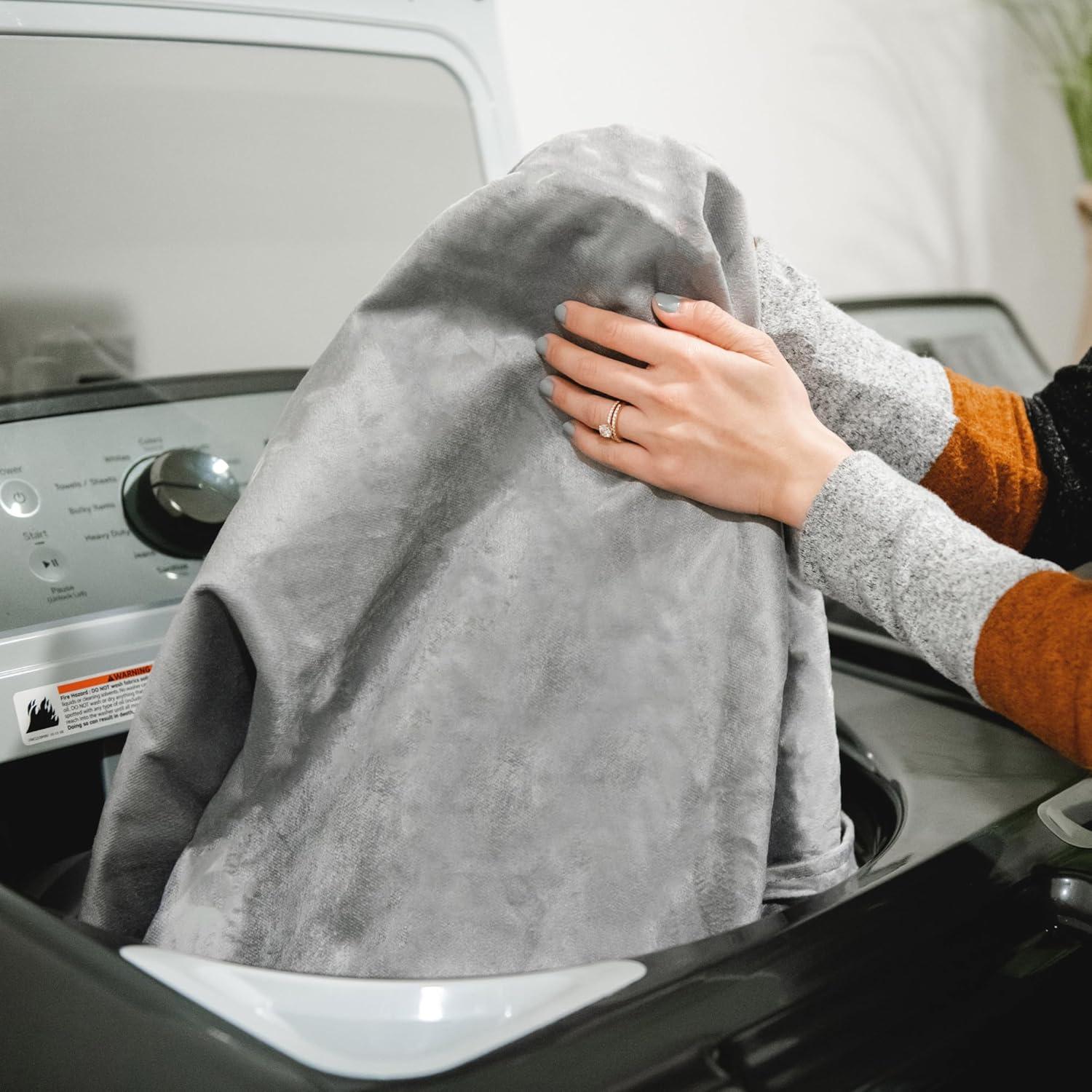 imageBig Joe Lotus Foam Filled Teardrop Bean Bag Chair with Removable Cover Gray Plush Soft Polyester 4 feet BigGrey