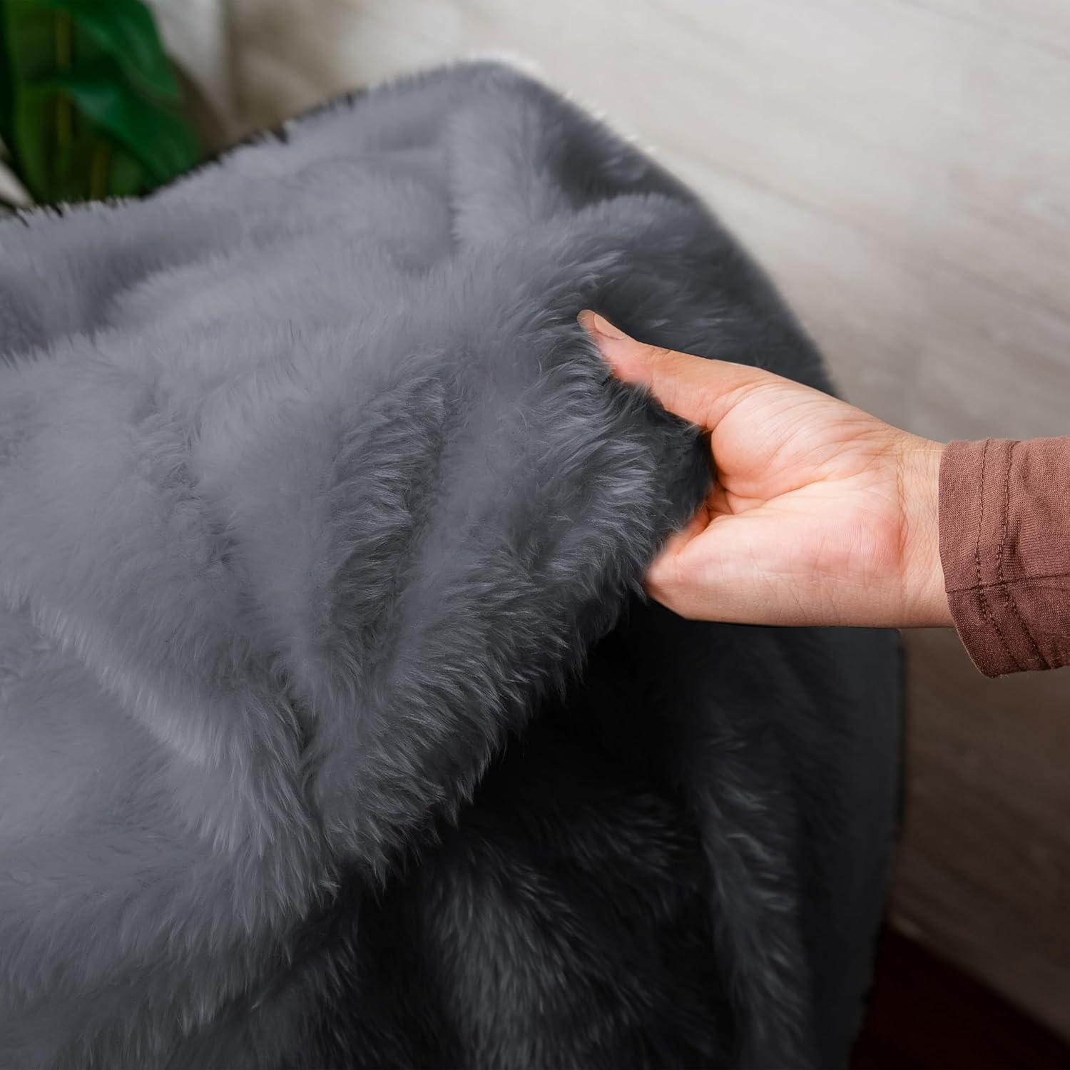 imageBig Joe Lotus Foam Filled Teardrop Bean Bag Chair with Removable Cover Gray Plush Soft Polyester 4 feet BigStone