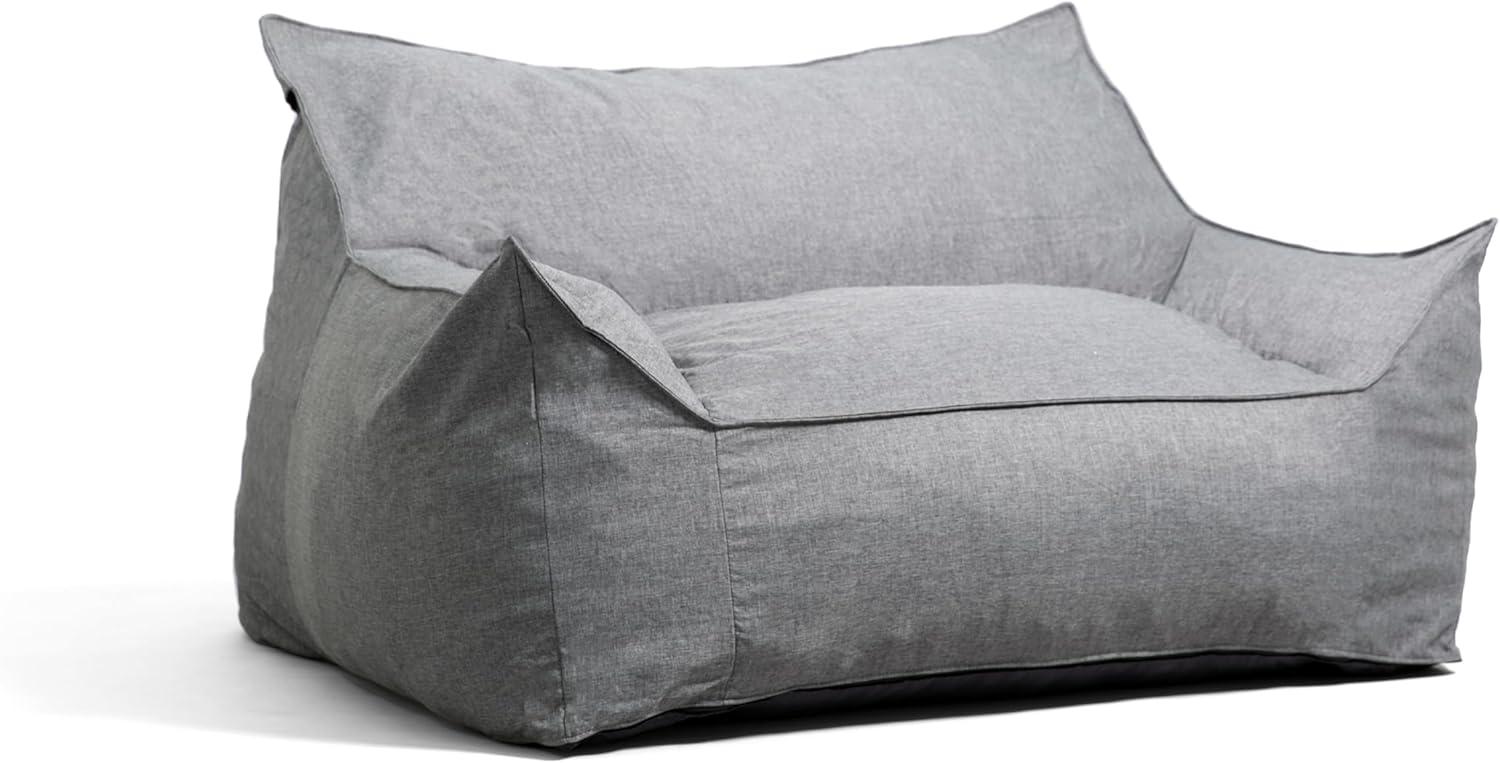 image:imageBig Joe Imperial Lounger Ottoman Foam Filled Bean Bag with Removable Cover Pacific Blue Union Durable Woven Polyester 2 feetGray Union
