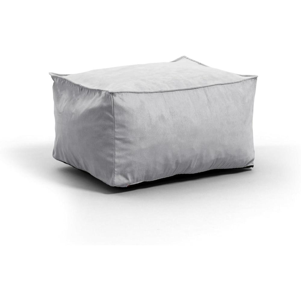 image:imageBig Joe Imperial Lounger Ottoman Foam Filled Bean Bag with Removable Cover Pacific Blue Union Durable Woven Polyester 2 feetGray Plush