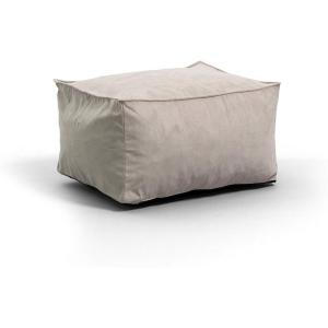 Big Joe Imperial Lounger Ottoman Foam Filled Bean Bag with Removable Cover, Cement Suede, 2ft