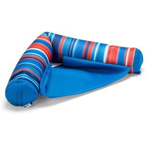 Big Joe Noodle Sling, No Inflation Needed, Pool Float with Armrests, Quick Draining Fabric, Cup Holder(Blurred Americana)