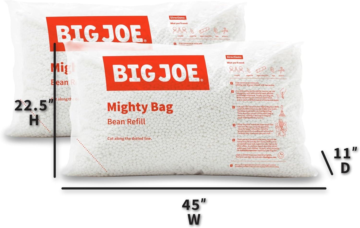 image:imageBig Joe Bean Refill Polystyrene Beans for Bean Bags or Crafts 100 Liters100 Liter 2 Pack