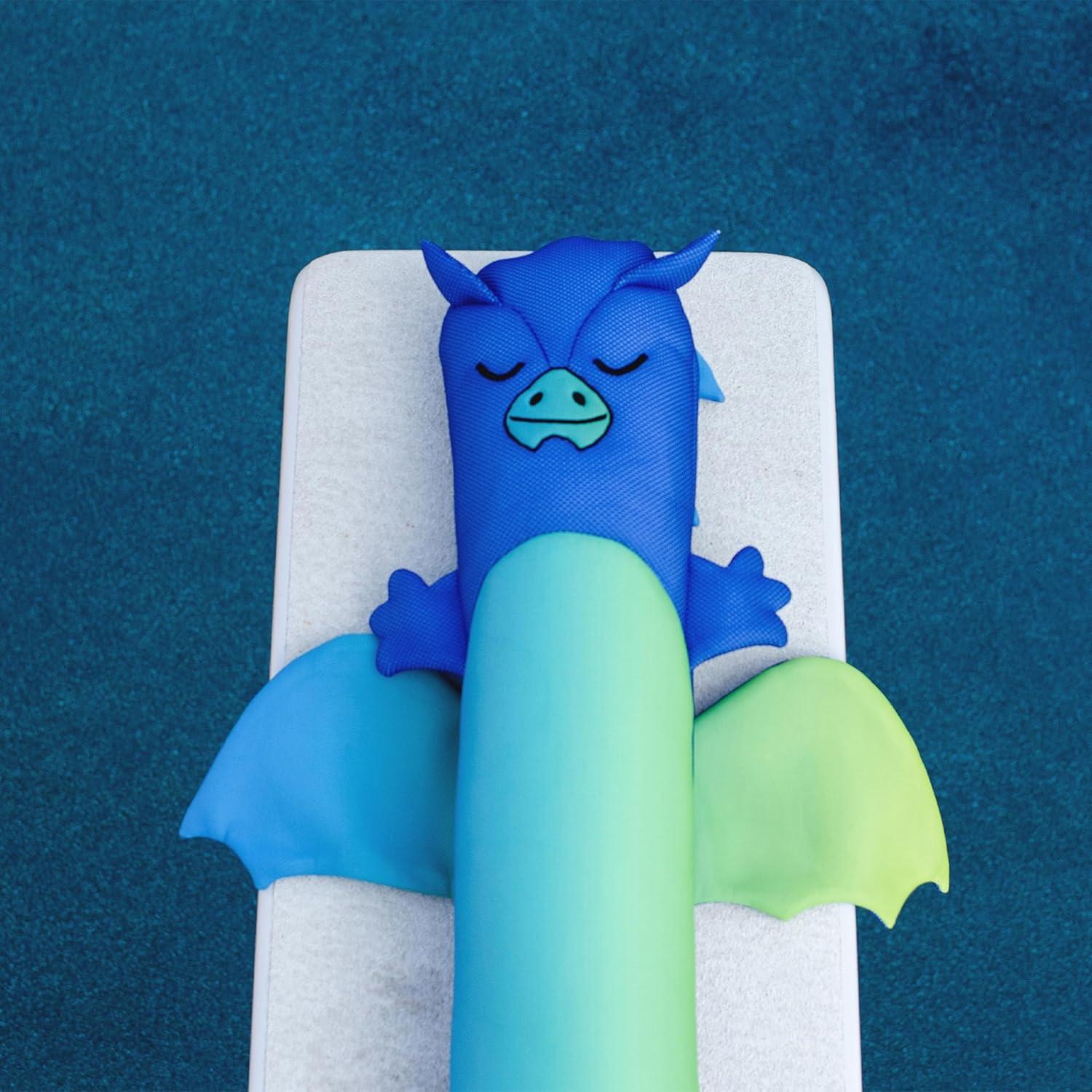 image:imageBig Joe Pool Pals No Inflation Needed Animal Floating Pool Toy Dragon Shape Mesh Quick Draining Fabric 45 feetMulti
