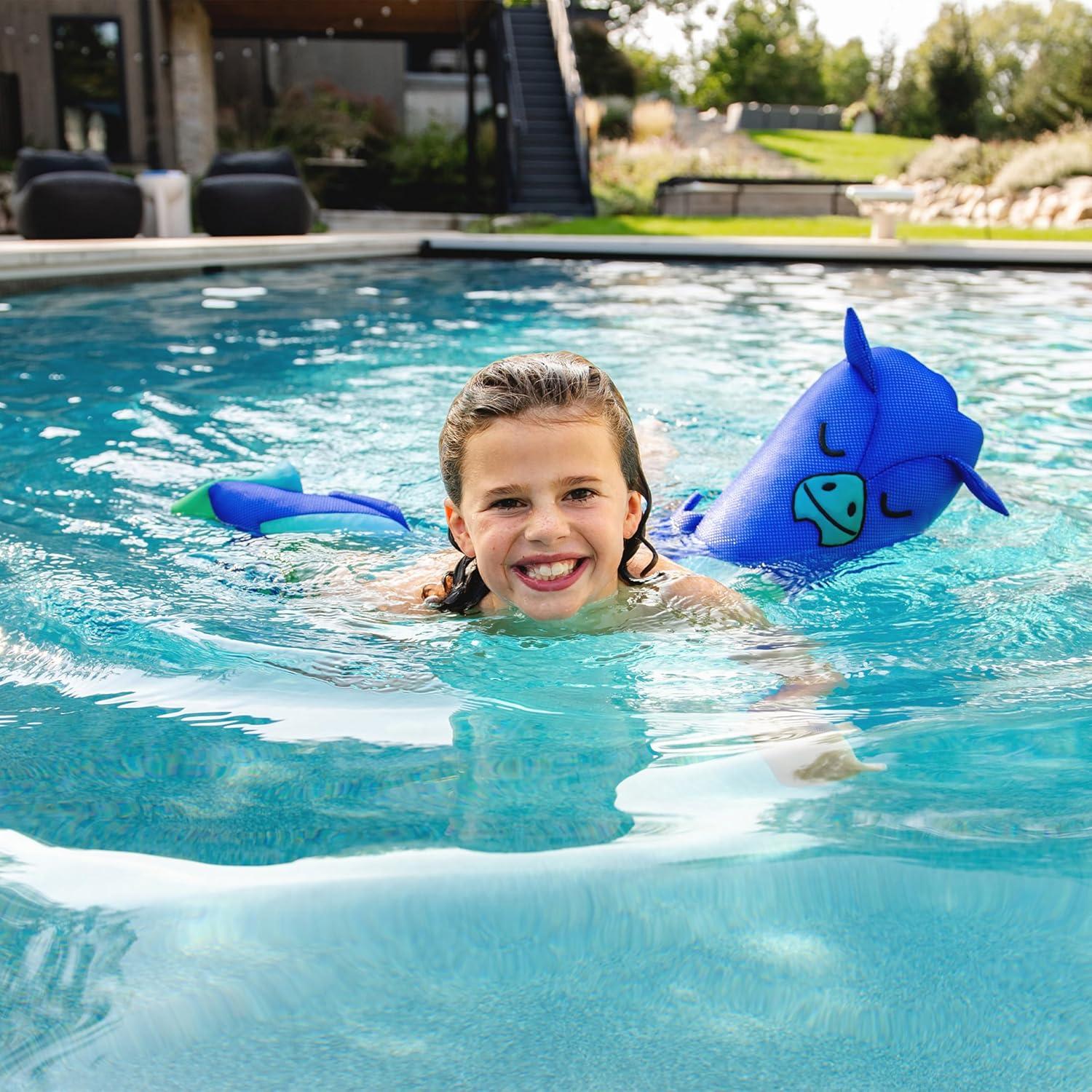 image:imageBig Joe Pool Pals No Inflation Needed Animal Floating Pool Toy Dragon Shape Mesh Quick Draining Fabric 45 feetMulti