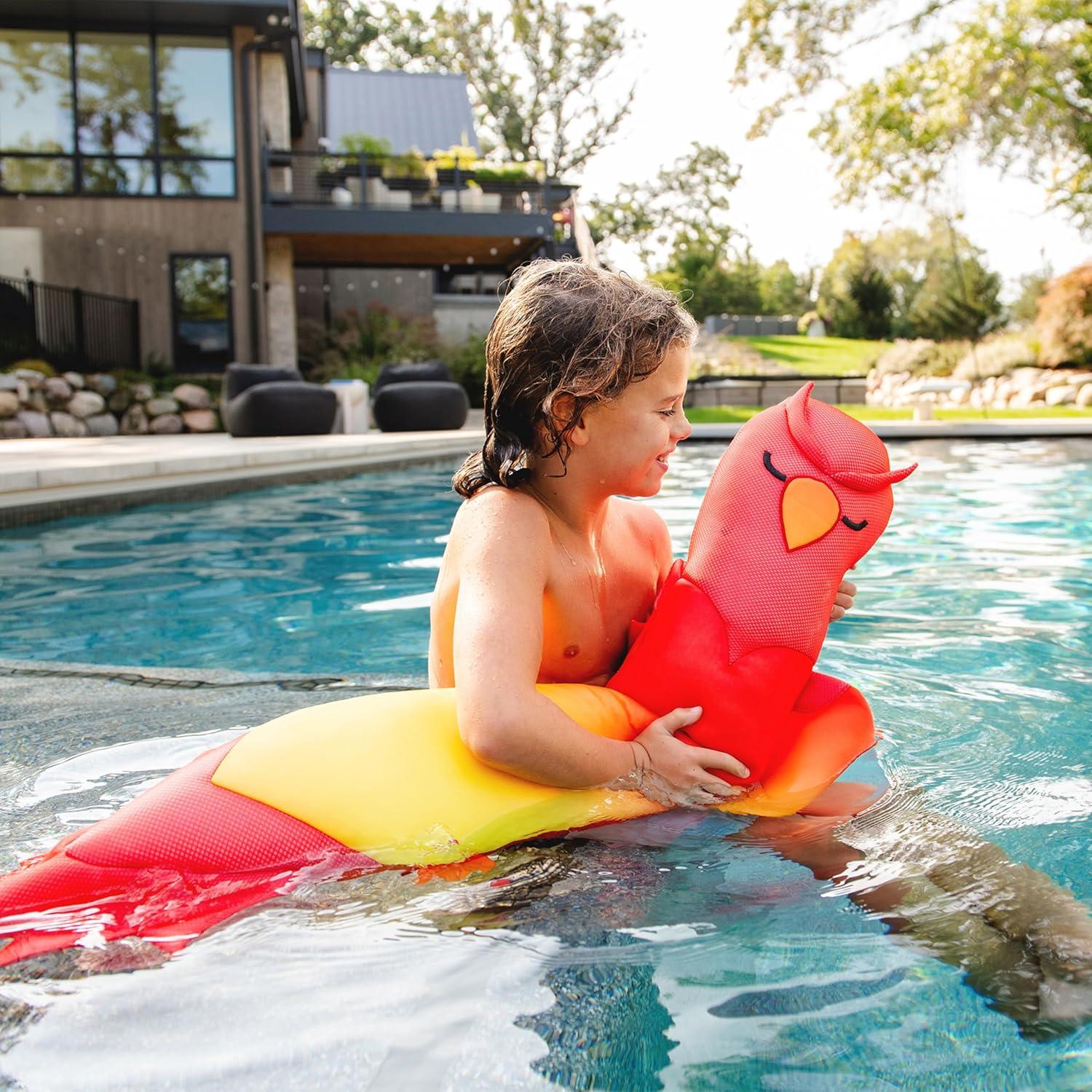 image:imageBig Joe Pool Pals No Inflation Needed Animal Floating Pool Toy Phoenix Shape Mesh Quick Draining Fabric 45 feet