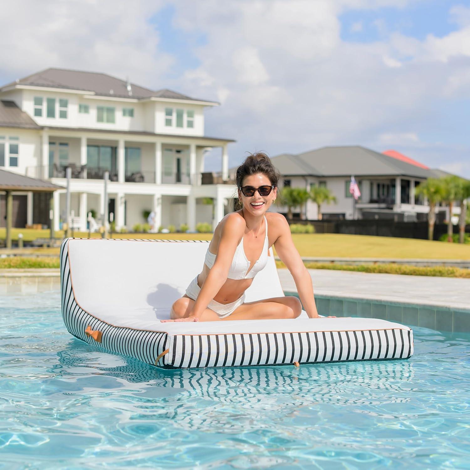 image:imageBig Joe Lux InflatableBlack And White Cape Stripe