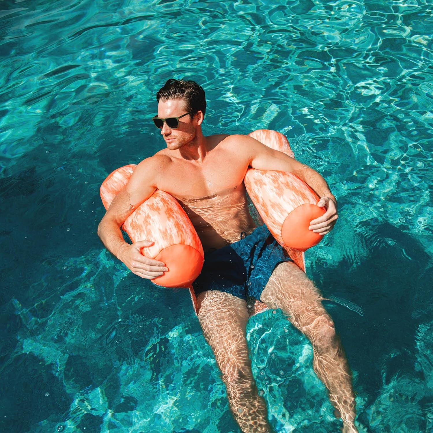 image:imageBig Joe Noodle Pool Float Banana Pop DoubledSided Mesh Quick Draining Fabric No Inflation NeededPeach Glow