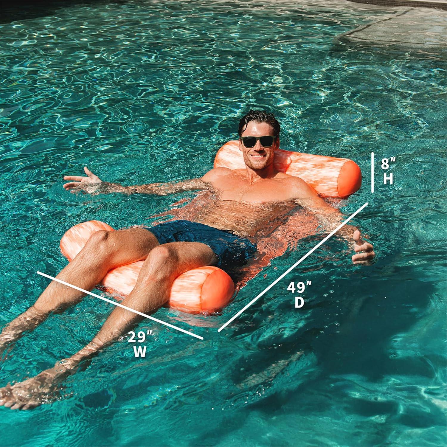 image:imageBig Joe Noodle Pool Float Banana Pop DoubledSided Mesh Quick Draining Fabric No Inflation NeededPeach Glow