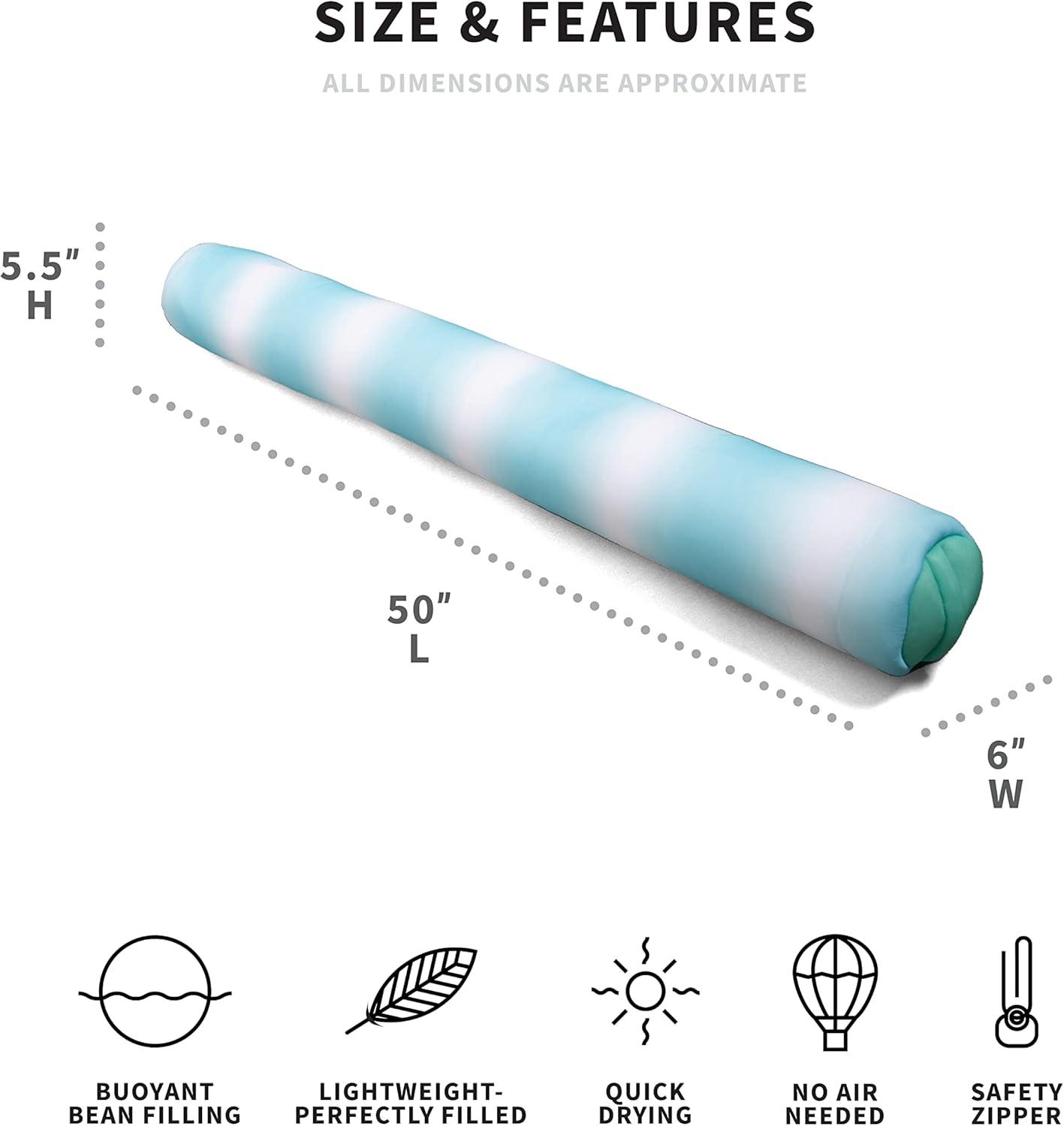image:imageBig Joe Noodle Pool Float Banana Pop DoubledSided Mesh Quick Draining Fabric No Inflation NeededRolling Wave Aqua