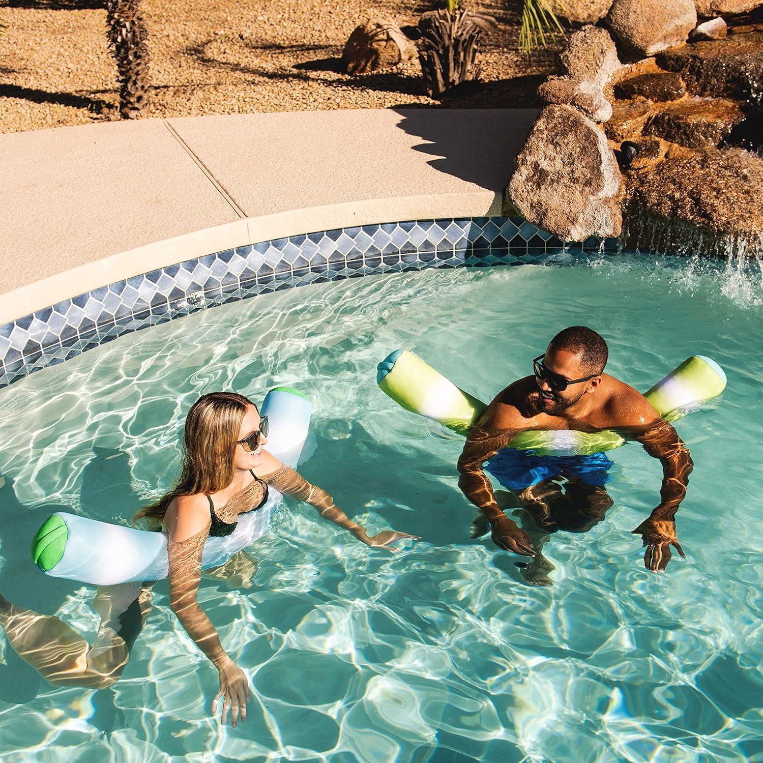 image:imageBig Joe Noodle Pool Float Banana Pop DoubledSided Mesh Quick Draining Fabric No Inflation NeededRolling Wave Lime