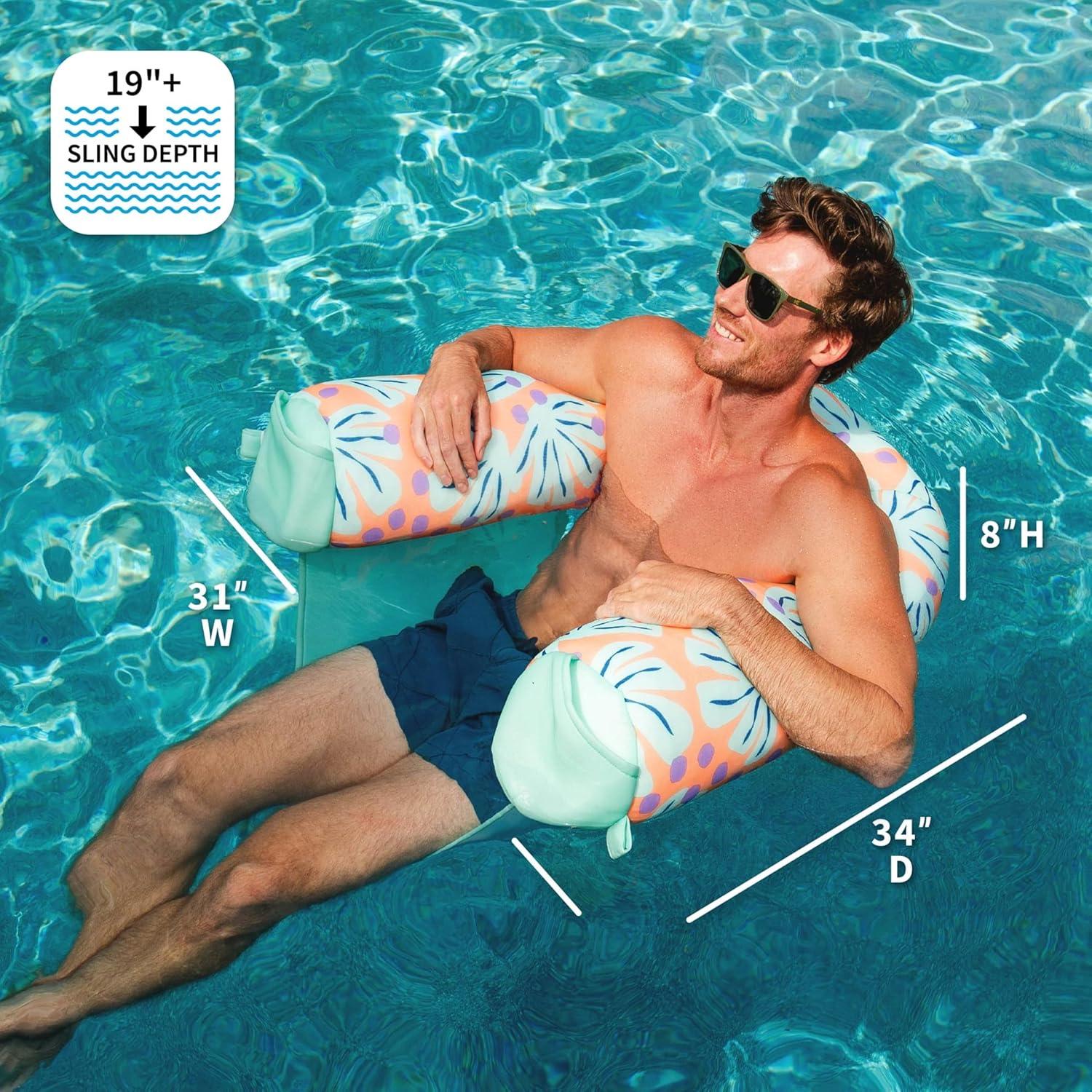 image:imageBig Joe Noodle Pool Float Banana Pop DoubledSided Mesh Quick Draining Fabric No Inflation NeededSweet Shells Peach