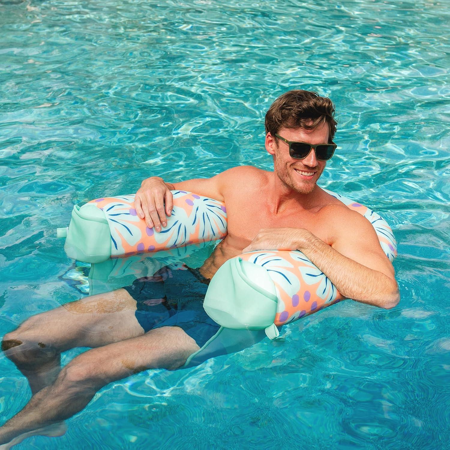 image:imageBig Joe Noodle Pool Float Banana Pop DoubledSided Mesh Quick Draining Fabric No Inflation NeededSweet Shells Peach