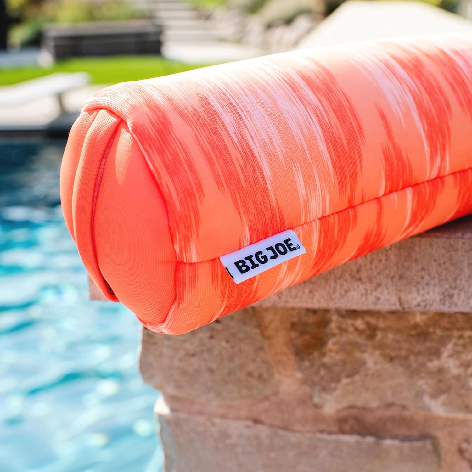image:imageBig Joe Noodle Pool Float Peach Glow DoubledSided Mesh Quick Draining Fabric No Inflation Needed
