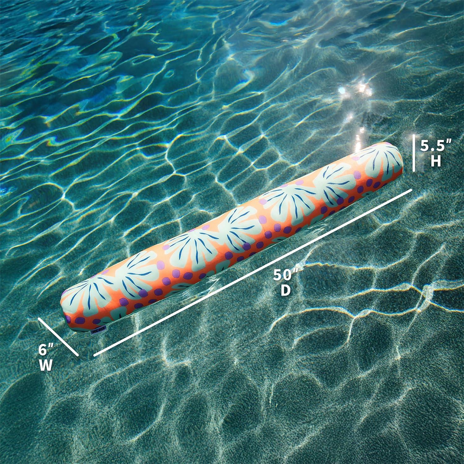 image:imageBig Joe Noodle Pool Float Sweet Shells Peach DoubledSided Mesh Quick Draining Fabric No Inflation Needed