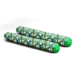 Big Joe Noodle Pool Float, Banana Pop, Doubled-Sided Mesh, Quick Draining Fabric, No Inflation Needed(Green Tropical Palm)
