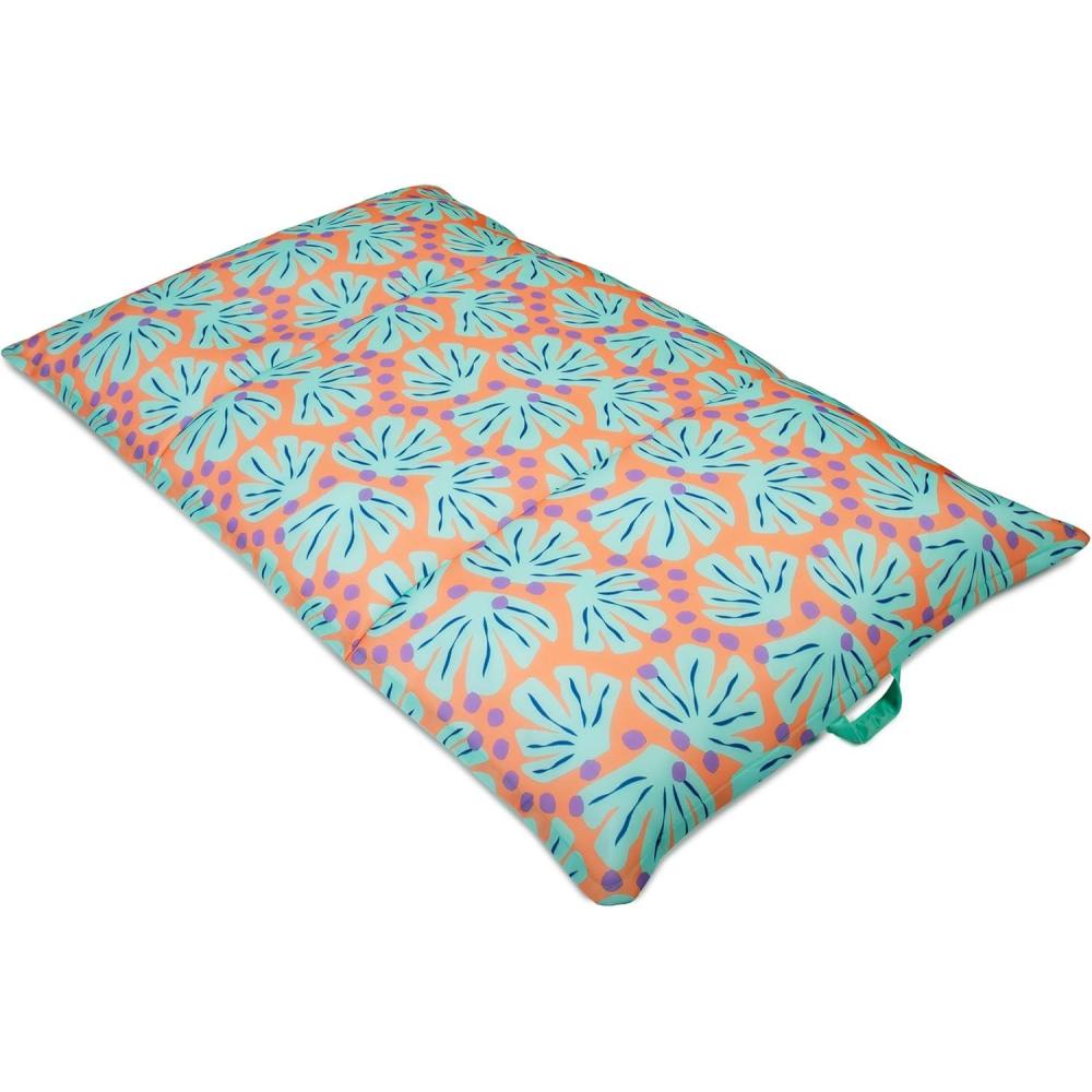 image:imageBig Joe Lux Lagoon Lounger Pool Float Harbor Blue Premier Mesh Durable UV Protected Polyester Blend No Inflation NeededSweet Shells Peach