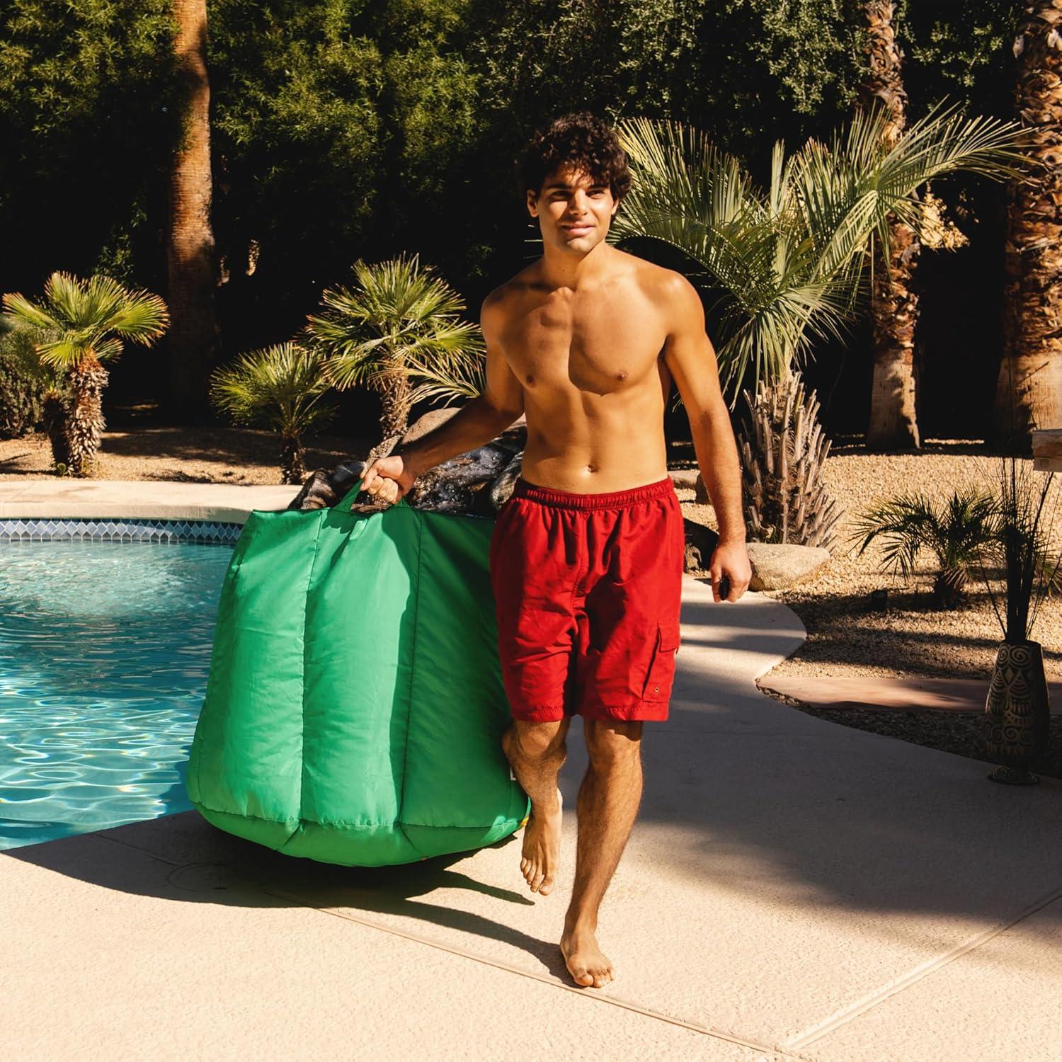 image:imageBig Joe Captains Float No Inflation Needed Pool Lounger Coral Bloom Double Sided Mesh Quick Draining Fabric 3 feetFruit Salad