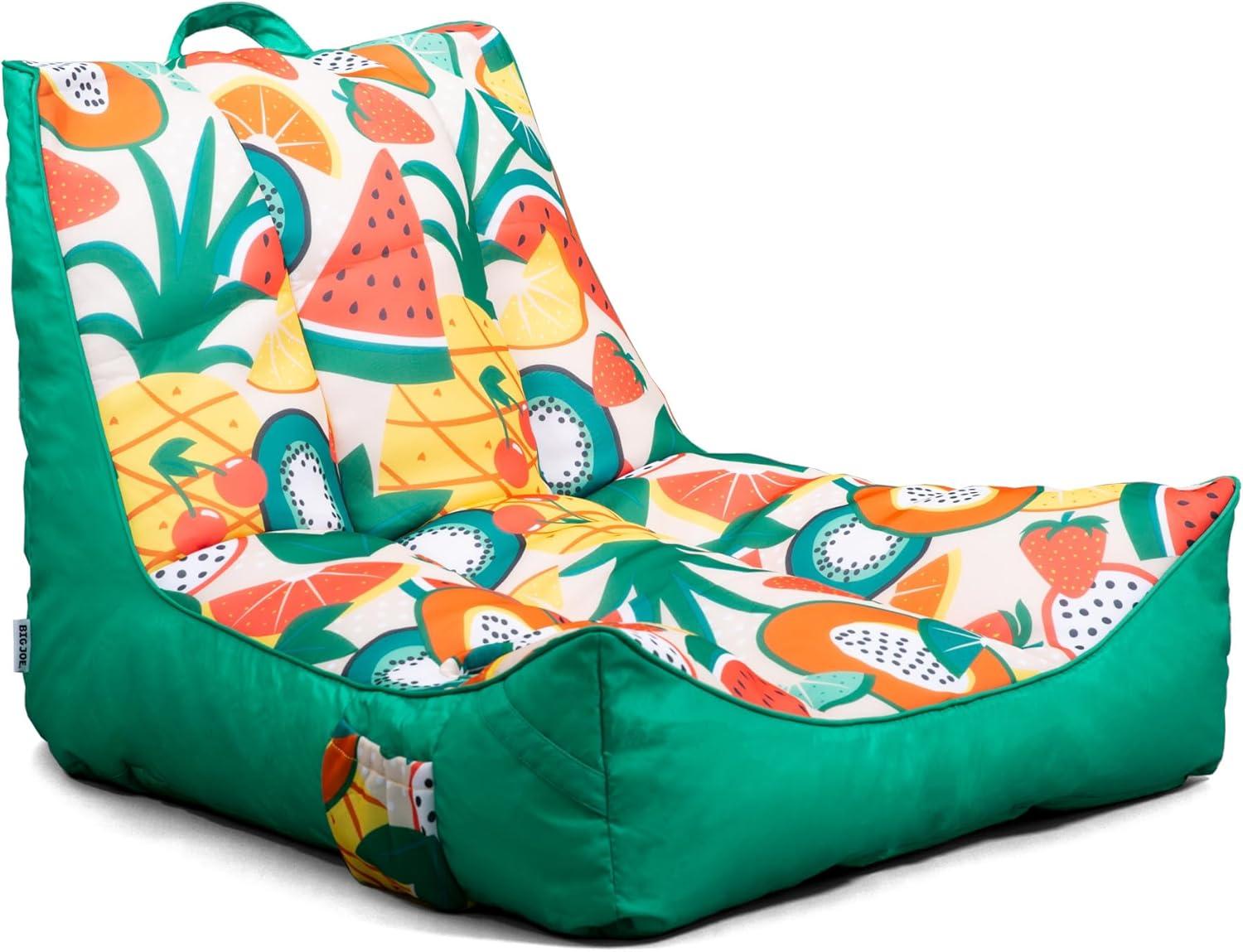 image:imageBig Joe Captains Float No Inflation Needed Pool Lounger Coral Bloom Double Sided Mesh Quick Draining Fabric 3 feetFruit Salad