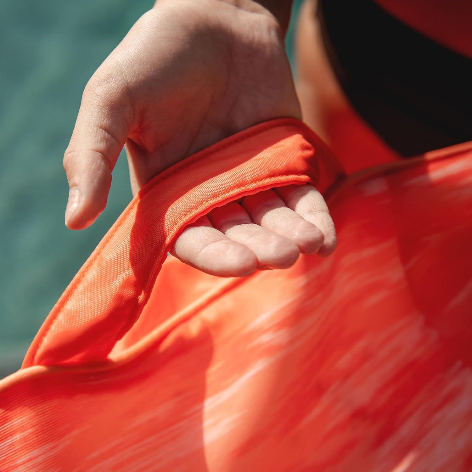image:imageBig Joe Captains Float No Inflation Needed Pool Lounger Coral Bloom Double Sided Mesh Quick Draining Fabric 3 feetPeach Glow
